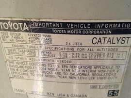 2004 TOYOTA TACOMA, WHITE, SR5 MODEL, STD CAB, 2.4L, AT, 2WD,  Z25173